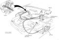 94' Mercury Capri Throttle Cable / Capri Accelerator Cable 