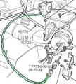 Mercury Capri Throttle Cable - Junction Box- To-Cruise Servo